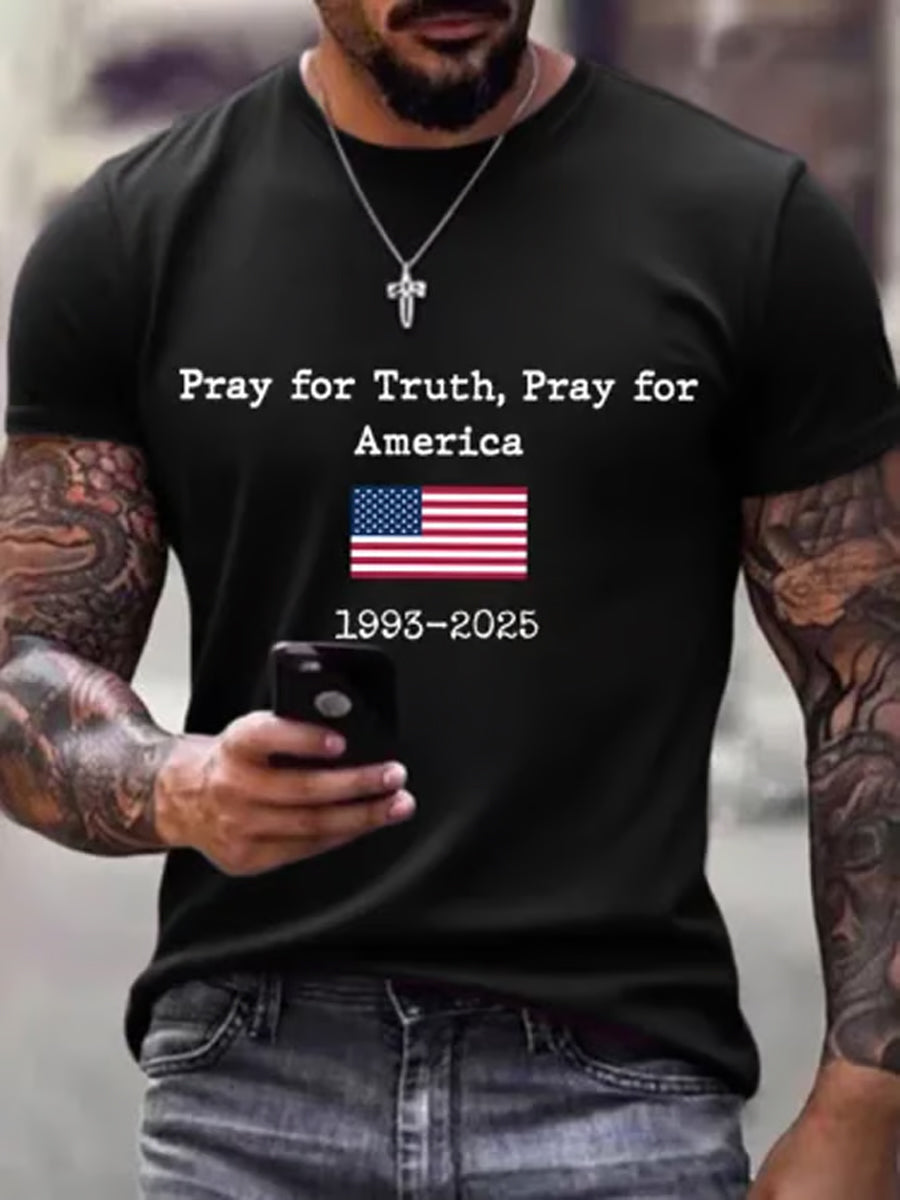 Men's Charlie Kirk Turning Point USA Trump Commemorative T-Shirt