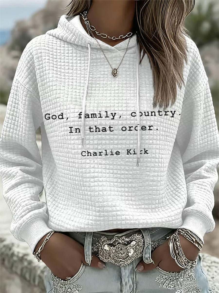 Women's Patriotic Waffle Hoodie